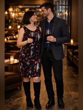 NWT - Rachel by Rachel Roy “Curve Collection” dress. Abstract floral pattern.